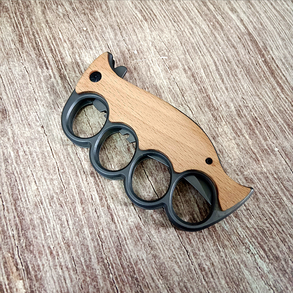 Stainless Steel Wood Handle Outdoor EDC Knife
